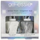 essie Nail Polish, 2 Piece Holiday Nail Polish Set, Winter Frost Longwear Duo, Includes Vegan White and Chrome Shades, 1 Kit