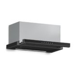Klarstein Velaire Cappa Aspirante 60 cm, Telescopica da Incasso, 896 m³/h, Classe A++, Touch, LED, Filtro Carbone, Silenziosa, Cappa Cucina 60 cm, Nero