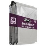 Kemp USA Emergency Mylar Blanket – Pack of 25, Lightweight Multipurpose First Aid Blanket, Used by US Customs & Border Patrol for Survival Gear and Supplies, Ideal for Bug Out Bag & Emergency Kit
