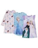 Disney Girls’ Frozen 2 3-Pack Nightgown, FROZEN MAGIC 2, 8