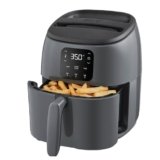DASH Tasti-Crisp™ Electric Air Fryer Oven, 2.6 Qt., Grey – Compact Air Fryer for Healthier Food in Minutes, Ideal for Small Spaces – Auto Shut Off, Digital, 1000-Watt