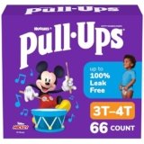 Pull-Ups Boys’ Potty Training Pants, Size 3T-4T Training Underwear (32-40 lbs), 66 Count