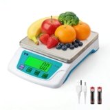 Bilancia Cucina Digitale,22lb/10kg,6 Unità Di Pesatura,bilancia Professionale 0,2g,Piatto Di Pesatura In Acciaio Inossidabile Per Uso Alimentare 304 Display Lcd,Funzione Tara Batterie Incluse