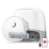 roborock Qrevo Curv 2 Flow Robot Aspirapolvere Lavapavimenti, 270mm Autopulizia Rullo, 20.000Pa, Protezione Rullo per Tappeti Asciutti, Stazione Multifunzionale, Videochiamata, Hello Rocky