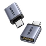 UGREEN Adattatore USB a Tipo C 3.0 2 Pezzi OTG Maschio a Femmina Compatibile con iPhone 17 Pro Max Air MacBook Air iPad Redmi Galaxy S24 S23 Note 20 (Gray)