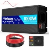 1000W inverter 12v 220v onda pura con 1 presa UE e 2 caricatori USB trasformatore 12v 220v di corrente 2000 W (picco) per auto, roulotte, barche, campeggio