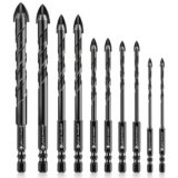 Lytool 10 Pezzi Punte Trapano Gres Porcellanato Vetro,Punte-Trapano 3-12mm per Gres,Vetro,Piastrelle,Ceramica, Granito,Marmo,Punta Piastrelle Trapani,Forare ad’acqua,per Trapani Manuali