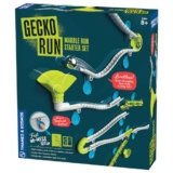 Thames & Kosmos Gecko Run Marble Run Starter Set – 63-Piece Vertical Marble Track Toy with Flexible Rails | Quick, Clean Setup with Residue-Free Nano Adhesive Pads for