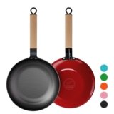 YUTANN Nonstick Frying Pan 10 inch, Ceramic Cast Iron Skillet, Lightweight Pre-seasoned Cast Iron Pan with Detachable Handle, Dishwasher & Oven Safe, Free of PFAS and PFOA