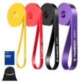 TOMSHOO Resistance Band, Elastici Fitness al Lattice Naturale al 100%, per L’allenamento della Forza, Stretching Powerlifting Pull-up,Allenamento per Donne e Uomini