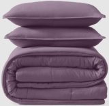 UGG Comforter Set with 2 Pillow Shams Lightweight Down Alternative Blanket Reversible Cozy Warm All Season Washable and Hypoallergenic Bedding Set, Full/Queen, Purple Shadow