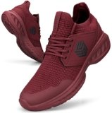 Giniros Sneakers Uomo Scarpe Running Ginnastica Corsa Leggere Traspiranti Casual Sportive Palestra Trekking Mesh Basket Comode Outdoor Fitness Jogging 42 Rosso