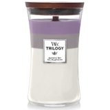 WoodWick Trilogy candela grande profumata con stoppino scoppiettante |Amethyst Sky | Durata Fino a 130 Ore