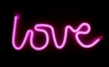 Muitomas, Lampada Neon da Parete, Decorazione a Muro per Ufficio Studio o Casa, Design Colorato con Scritta Love, Potenza 5W, Input DC 5V/1A