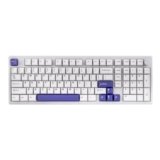 EPOMAKER Galaxy100 Tastiera Meccanica in Alluminio QMK/VIA con 8000mAh, Tastiera da Gioco al 96% con Tastierino Numerico, USB-C/BT5.0/2.4GHz Wireless Hot-Swap (Bianco, Wisteria Linear Switch)