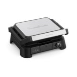 Moulinex SuperGrill 3 in 1, Modalità Griglia a Contatto, Barbecue e Modalità Forno, con Termostato Regolabile, Facile da Pulire, Design Salvaspazio, Riscaldamento Rapido, GI510D