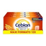 Cebion Vitamina C 500 mg Masticabile Arancia, Supporta il Sistema Immunitario e il Metabolismo Energetico, 120 Compresse, Integratore Alimentare​ + portaombrelli
