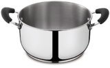 Lagostina Gioiosa Casseruola Fonda con 2 Maniglie, Acciaio Inox 18/10, Diametro Ø 22 cm, 4.0 Litri, Pentola Induzione, Gas e Forno fino a 250 °C, Finitura Lucida Esterna e Satinata Interna