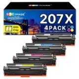 GPC Image 207X Con Chip Cartucce Toner Compatibili per HP 207X 207A per Color LaserJet Pro MFP M283fdw M282nw M283fdn M255dw M255nw W2210X W2211X W2212X W2213X (Nero Ciano Giallo Magenta, 4-Pack)