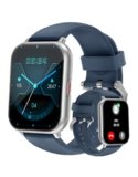 RUIMEN Smartwatch Uomo Chiamate Bluetooth Orologio Sportive Contapassi Android iOS Compatibile Fitness Tracker Cardiofrequenzimetro da polso Saturimetro Impermeabile IP68 Notifiche Whatsapp Blu