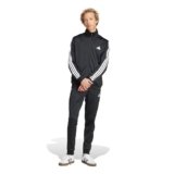 adidas Homme SPORTSWEAR BASIC 3 STRIPES TRICOT TRACKSUIT, Black, XXL Short