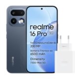 realme 16 Pro 5G Smartphone, 8GB+512GB, Display AMOLED 144Hz 6,78″, Batteria 6500mAh, Fotocamera 200MP OIS, IP69K, Ricarica Rapida 45W, Doppia SIM, Next AI, Grigio