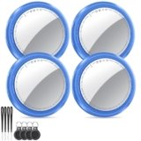 Tracker Tag 4 pezzi, Bluetooth Trova Oggetti Compatibile con Apple Dov’è (solo iOS), Smart Tracker Localizzatore per Bagagli/Borse/Portafogli, Chiavi Tag Tracking, Batteria Sostituibile, Blu scuro