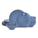 Stone Lain Rio 12-Piece Dinnerware Set Stoneware, Blue