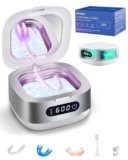 Voraiya Aufladbar Ultraschallreinigungsgerät 4000mAH IPX7 Wasserdichte Ultraschallreiniger 166ML Dental Pod ‌Ultrasonic Cleaner Ultraschallbad für Zahnschiene,Zahnspangen,Aligner,Reisen
