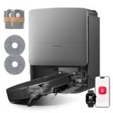 roborock Saros 20 Set Robot Aspirapolvere 36.000Pa, Supera Ostacoli da 8,8cm, Anti-Groviglio, Evita Oltre 300 Oggetti, Lavaggio Mocio con Acqua a 100°C, Nuovissima RockDock, Videochiamata, Hello Rocky