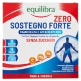 Equilibra, Sostegno Forte Zero, Integratore Stanchezza, 18 Bustine, Con Magnesio, Ferro, Creatina (3g), Arginina (2g), e Beta-Alanina (400mg), Gusto Arancia e Limone, Senza Zuccheri