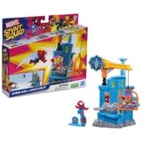 Hasbro Marvel Stunt Squad, Eroi vs. Cattivi, playset Spider-Man vs. Green Goblin, action figure di supereroi in scala da 3,5 cm, giocattoli Marvel per bambini e bambine dai 4 anni in su