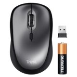 Trust Mouse Wireless Silenzioso con Batteria, per Mano Sinistra e Destra, 83% Plastica Riciclata, 800-1600 DPI, Microricevitore USB, Mouse Senza Fili Compatto per PC, Laptop, Computer, Mac