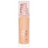 Maybelline New York Fondotinta Illuminante, Per Tutti i Tipi di Pelle, Pelle Rimpolpata e Radiosa, Finish Naturale, Con Acido Ialuronico e Niacinamide, Lifter Plump and Glow, Tonalità: 114, 30 ml