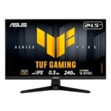 ASUS TUF Gaming VG259QM5A, Monitor Gaming Serie 5 da 24,5″ FHD Fast-IPS (1920 x 1080), 0,3ms Response Time, 240Hz, G-SYNC, AMD FreeSync Premium ed ELMB SYNC, DisplayWidget Center, Gaming AI, Nero