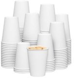 GUSTO [12 oz. – 300 count Disposable White Paper Cups, Hot Coffee Cups – Eco-Friendly Hot Cups (Formerly Comfy Package)