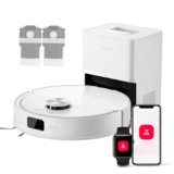 roborock Q10 S5+ Set Robot Aspirapolvere con Stazione, 10.000Pa, Panno Sollevabile, Pulizia VibraRise 2.0(3000 volte/min), Anti-groviglio, Evitamento degli Ostacoli, Strategie dei Tappeti, APP, Bianco