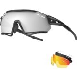 X-TIGER Occhiali Da Ciclismo,Polarizzati per TR90 Bici MTB Con 5 Lenti intercambiabili per Corsa Pesca Guida, Unisex – Adulto