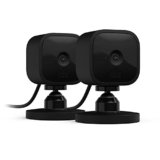 Blink Mini – Videocamera di sicurezza intelligente per interni, plug-in, video HD 1080p, rilevazione di movimento, audio bidirezionale, config. semplice, compatibile con Alexa | 2 videocamere (Nero)