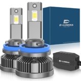 D-Lumina Lampadina H8/H11 LED Canbus 120W 22000LM Auto Lampada per auto Conversione luci lampadina 6000K – 2 anni di garanzia,2 pezzi