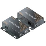 HDMI Extender 4K@30Hz 40m Over Cat5e/6/7 Ethernet Trasmettitore HDMI Ricevitore Supportocon Loop Out, IR, Plug & Play, Compatibile con PC TV Monitor Proiettore PS4 PS5 Xbox (4K@30HZ)