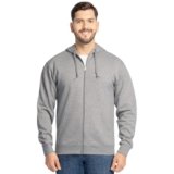 Fruit of the Loom Men’s Eversoft Fleece Sweatshirts & Hoodies, Moisture Wicking & Breathable, Sizes S-4X, Full Zip-Grey Heather, Small