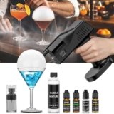 Seihoae Pistola Affumicatore Cocktail Kit, Funzionamento con un Solo Tasto, Portatile, con Schermo a Colori da 1,4 Pollici, per Baristi, Bar, Feste, Vino, Bevande, Caffè (Affumicatore)