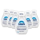 Dawn Free & Clear Powerwash Dish Spray, Dish Soap, Pear Scent Refill, 16 Fl oz (6 Pack)