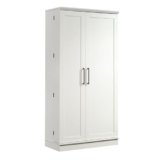 Sauder HomePlus Kitchen Storage Pantry Cabinet with Swing Door Storage and Adjustable Shelves, in Soft White finish