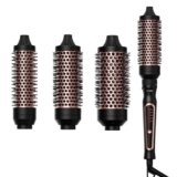 AraSyleon 3-in-1 Spazzola Termica Set, Accessori Rimovibili (32/38/45mm), Tecnologia Ioni Ceramica-Tormalina, Anti-Crespo, Perfetta come Spazzola Elettrica per Styling Rapido