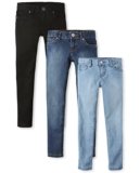 The Children’s Place Girls Super Skinny Jeans,Black Wash/Lt Indigo/Victory Blue Wash 3 Pack,16