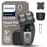 Philips Head Shaver Pro Serie 7000- Rasoio per uomo e donna, testina flessibile a 360° e lame ComfortCut per una rasatura pulita e delicata sulla pelle, modello HS7980/15