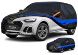 Telo Copriauto da Esterno, Holthly 10 Strati Telo Copri Auto Felpato 100% Impermeabile, Copertura Auto Adatta per Suv 4×4 Audi Q5, BMW X3, Renault Koleos,VW Tiguan Allspace, etc. YL