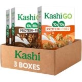 Kashi GO Protein Cereal, 10g Protein, 10g Fiber, Variety Pack (3 Boxes)